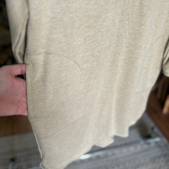 Max Studio Beige Double Knit Super Soft Sweatshirt Dress with Pockets Size Large - Picture 5 of 12